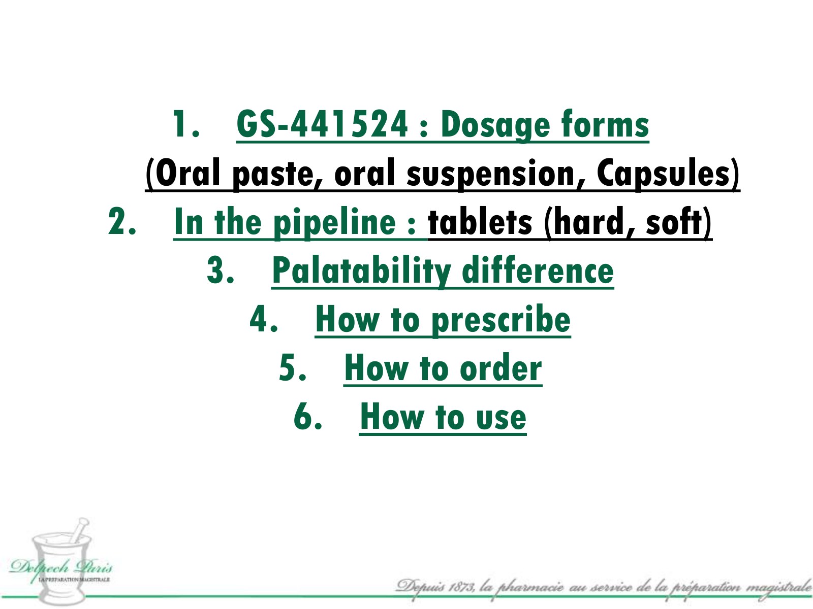 GS-441524 Compounding Forms by Delpech, Paris – slide 7 din 12